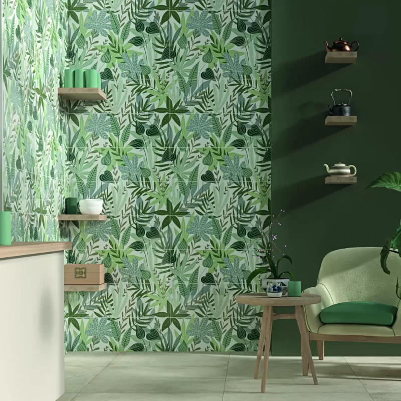 Botanical Jungle Tropical Garden Ceramic Feature Wall Tiles