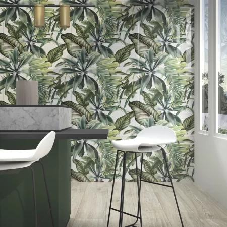 Botanical Tropical Jungle Ceramic Wall Feature Tiles