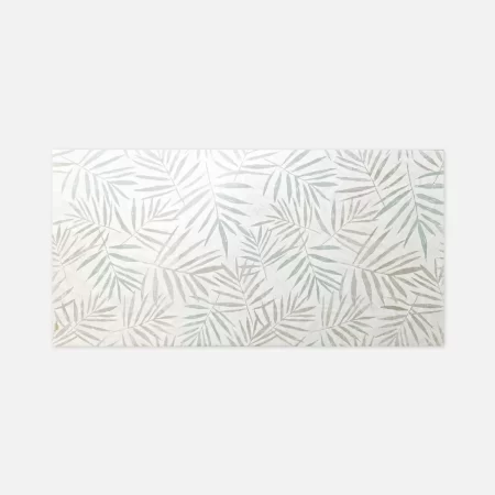 botanical jungle leaf ceramic feature wall tile that can be used in bathroom and kitchens.