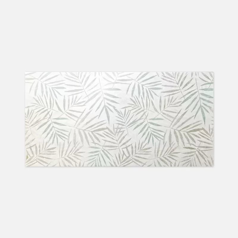 botanical jungle leaf ceramic feature wall tile that can be used in bathroom and kitchens.