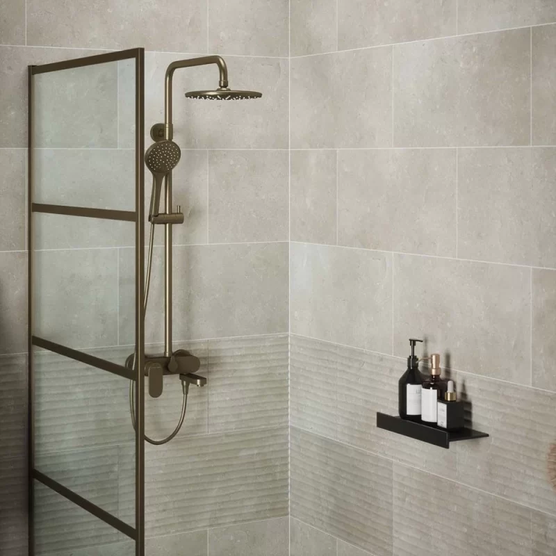 bloomberg decor matt wall tile a wave tile that can be used as a feature tile. 300x600mm rectified ceramic.