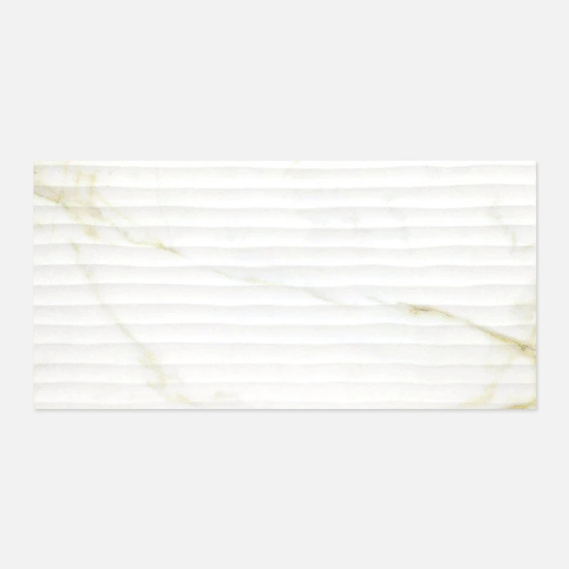 single tile image of goldman decor matt ceramic wall wave effect tile in 300x600mm