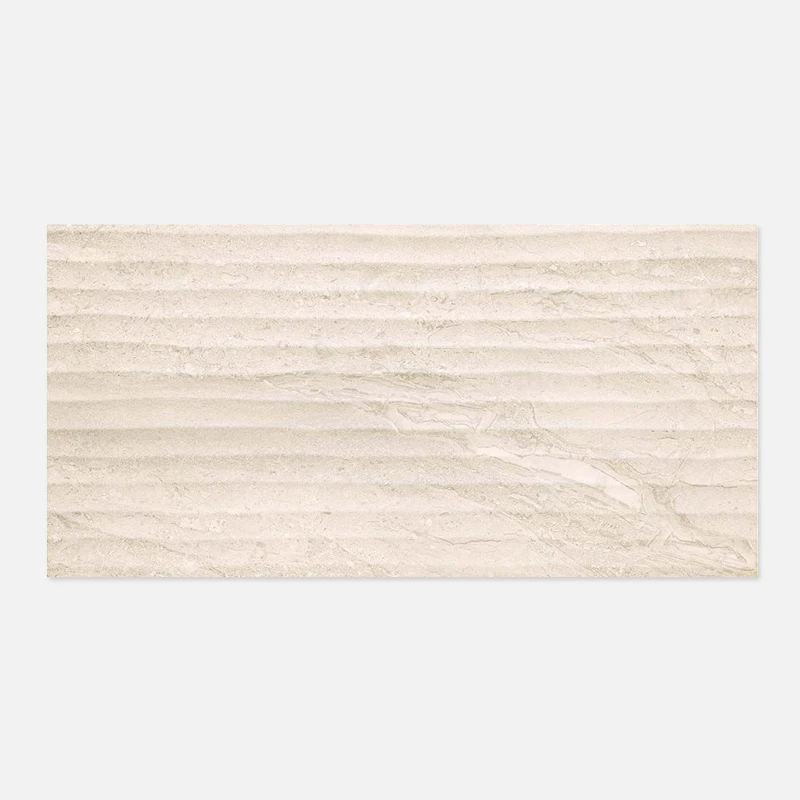 single tile image od laurent beige matt decor feature wall tile.